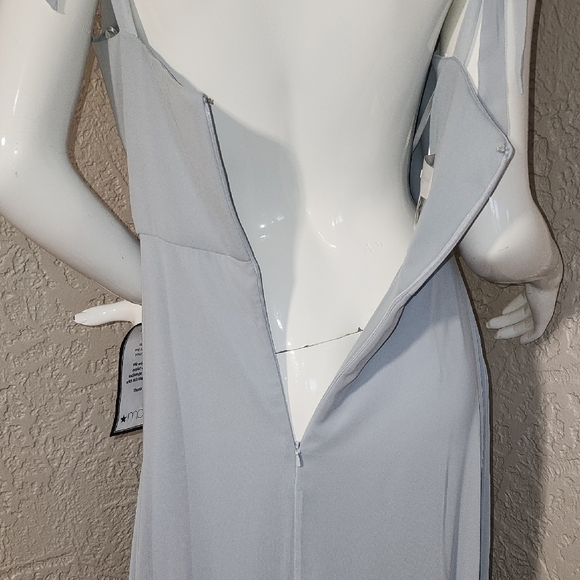 Dessy Collection Off The Shoulder Chiffon A Line Dress - Picture 7 of 8